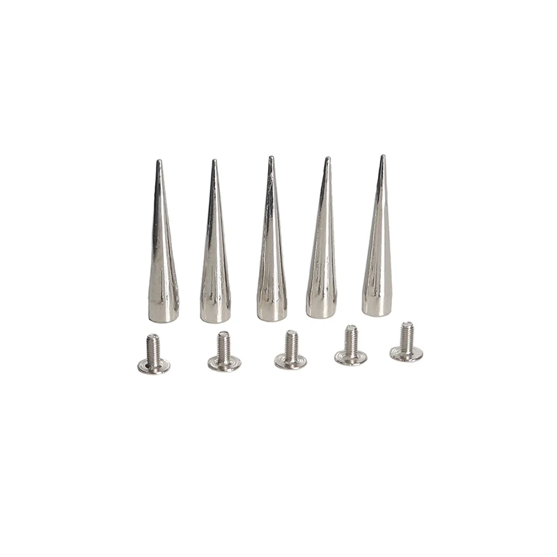 50sets Zinc Alloy Silver Punk Spike Cone Spots Studs Leathercraft Rivets Bullet Spikes for Leather,7*38mm 50sets Zinc Alloy Silver Punk Spike Cone Spots Studs Leathercraft Rivets Bullet Spikes for Leather,7*38mm