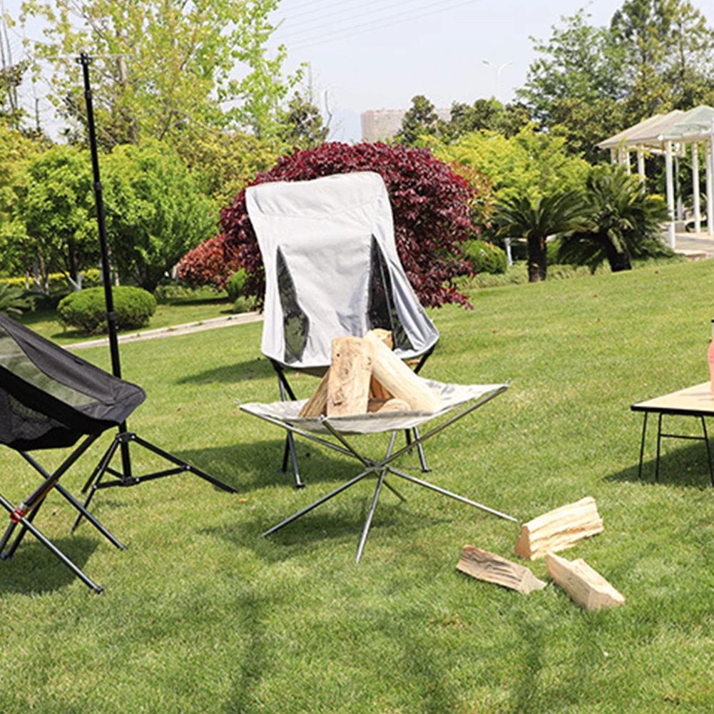 Stainless Steel Mesh Fire Pits Fireplace Foldable Portable Fire Pit Folding for Camping Outdoor Patio Backyard and Garden