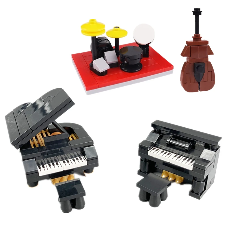 

Совместим с конструкторами LEGO creative MOC Assembly, барабанными инструментами, виолончели, фотоэлементами, мини-версией пианино, маленькой сценой