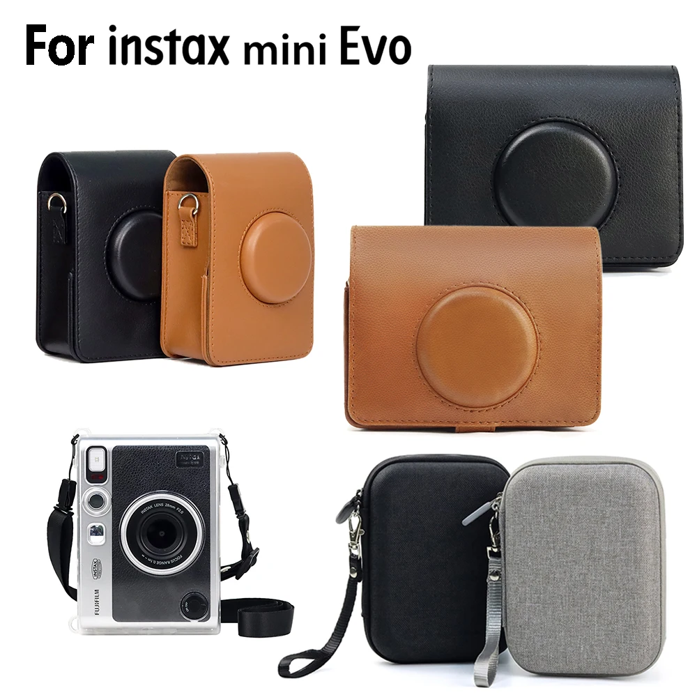 Per Fujifilm Instax Mini Evo Accessori Per Fotocamere Pu Leather/ Crystal/ Eva Pattern Hard Shell Camera Bag Con Tracolla