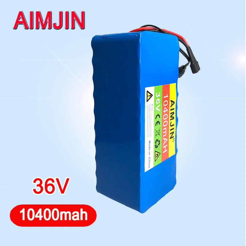 

36V 10400mAh 10S4P Lithium Battery Pack 18650 10.4Ah 600W 500W 450W 350W 250W For E-bike Electric Car Motor Scooter