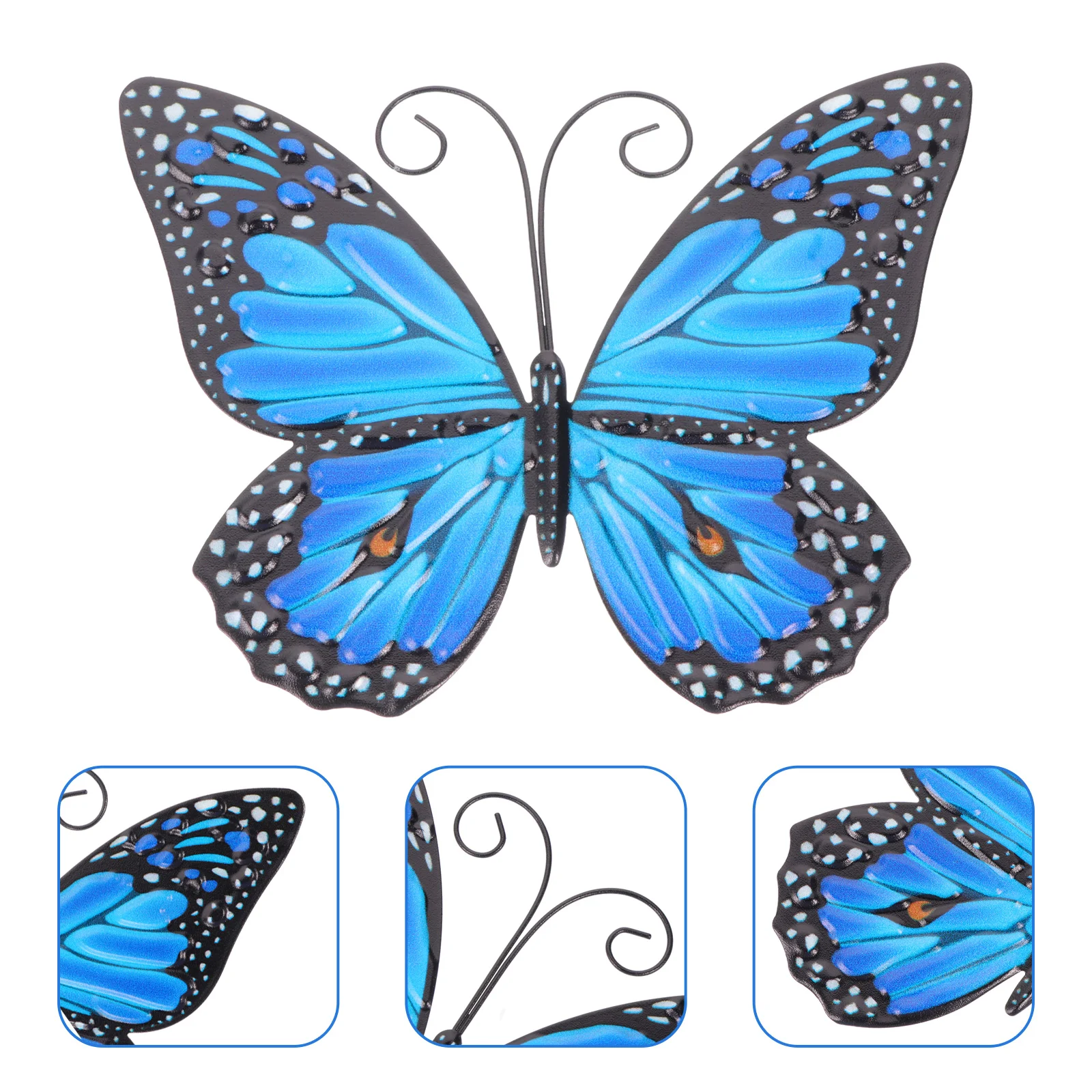

3D Metal Butterfly Wall Art Hanging Decor Vintage Wrought Iron Wall Stickers Sculpture Garden Home Party Decoration