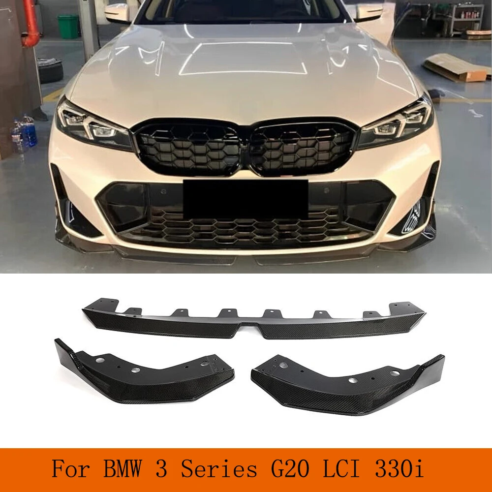 Carbon Fiber Car Front Lip for BMW 3 Series G20 330i LCI 2022 2023