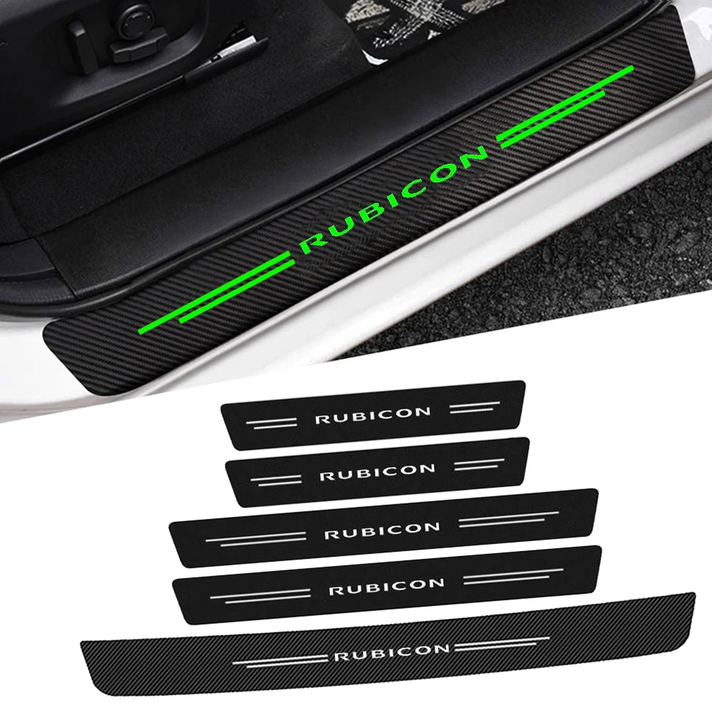 Luminoso Car Door Davanzale Protector Sticker Trunk Bumper Soglia Strisce Antigraffio Per Jeep Rubicon Logo 2023 2022 Accessori