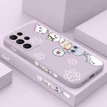  Stacking Cats Phone Case For Samsung Galaxy S23 S22 S21 S20 Ultra Plus FE S10 S9 S10E Note 20 ultra 10 9 Plus Cover 