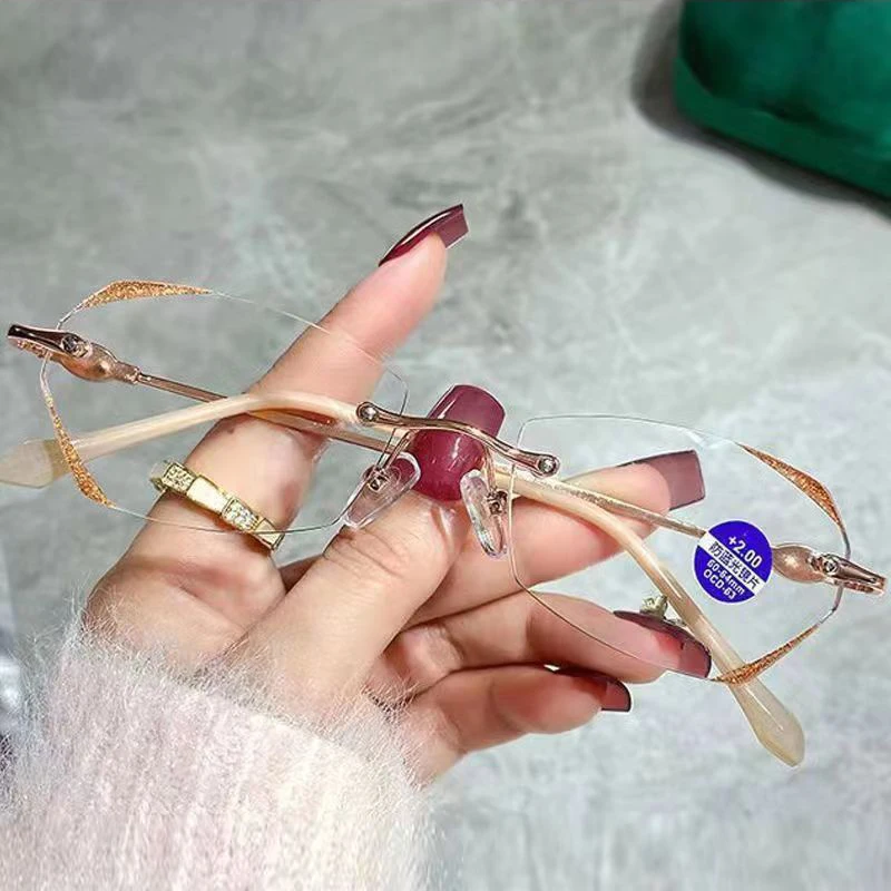Ultra-Clear Anti-Blue Light Frameless Reading Eyewear for Enhanced Comfort