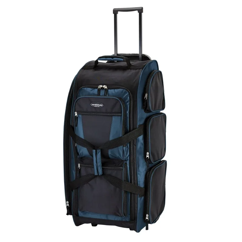 

Travelers Club 30" Adventure Rolling Multi-Pocket Upright luggage duffel - Rivera Blue