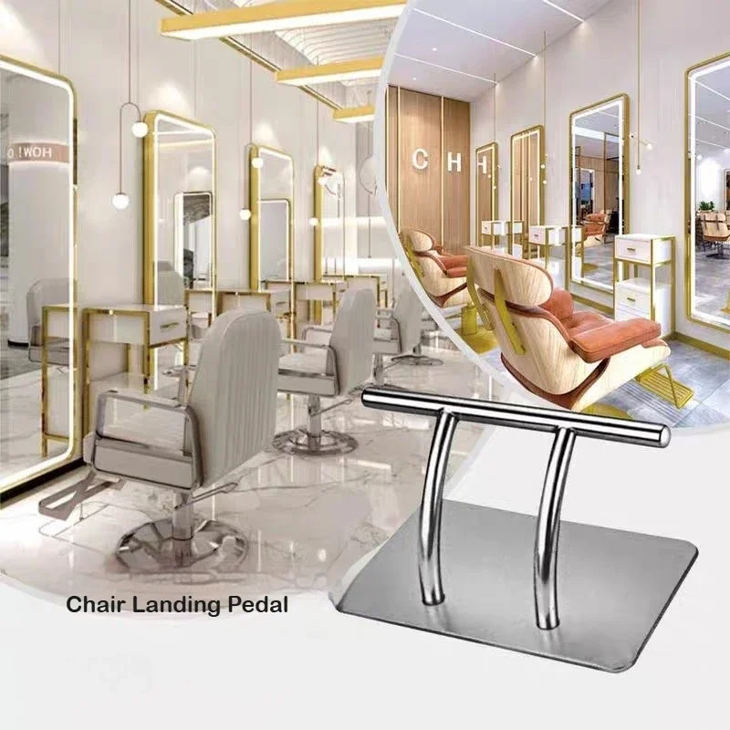 Silver Stainless Steel Barber Chair Footrest for Barbershop