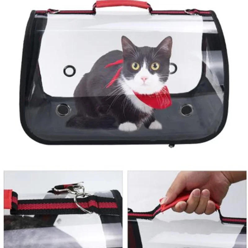 Cat Dog Carrier Bag Portable Cats Handbag Foldable Travel Bag Kitten Carrying Shoulder Pet Transport Bags