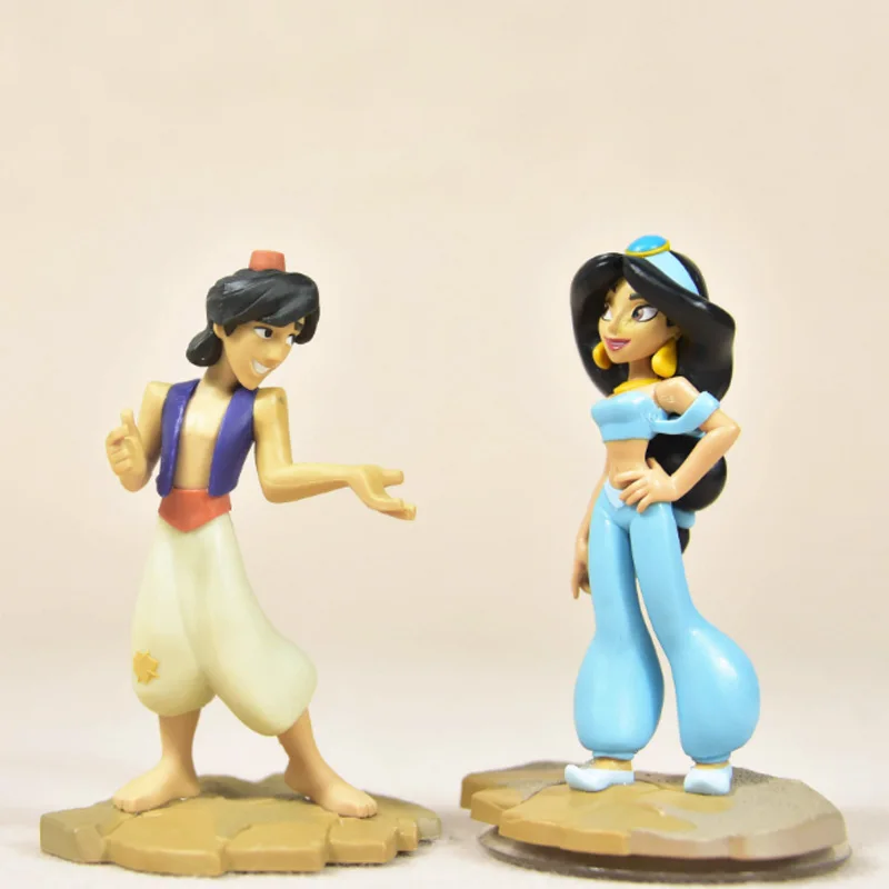Kawaii Disney Aladin E La Lampada Magica Jasmine Princess Action Figures Toys Anime Aladin Jasmine Princess Dolls Gift For Kids