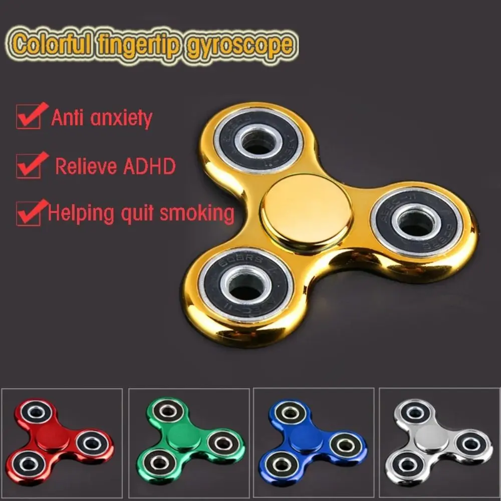 Cool Fidget Spinner EDC Spinner For Bulk Anxiety Autism ADHD Anti Stress Tri-Spinner High Quality Adult Kids Toys Accessories 4