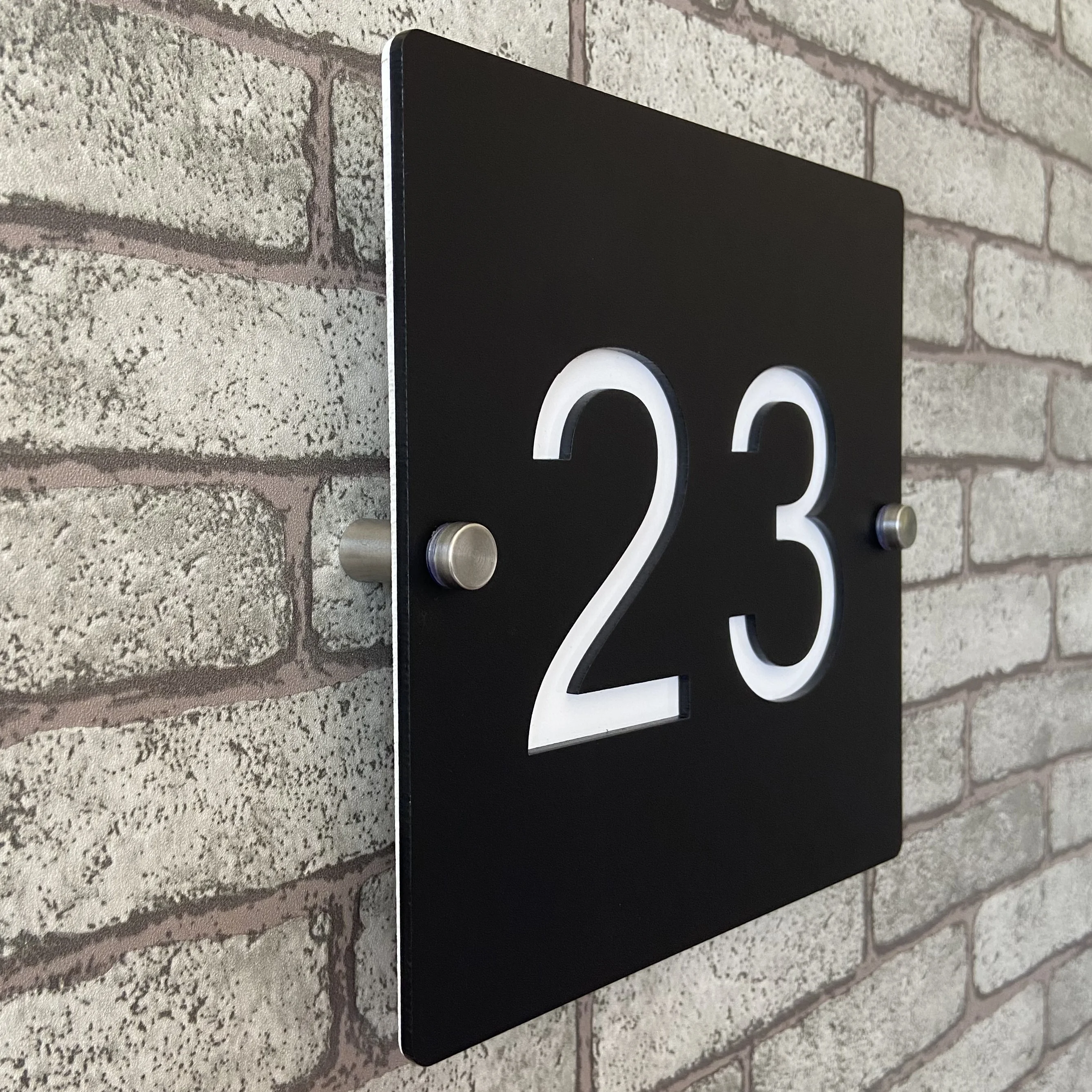 House Number Sign Plate Personalized Nordic Wall Decor Outside Address Name Door Room