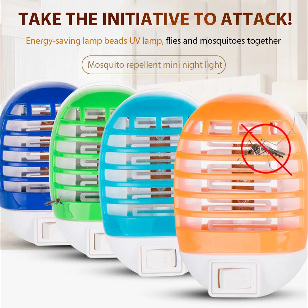 Mosquito Killer Electric UV Light Insect Fly Zapper Bug Trap Catcher Lamp Killer Mute Fly Zapper Indoor Bedroom Accessories Tool