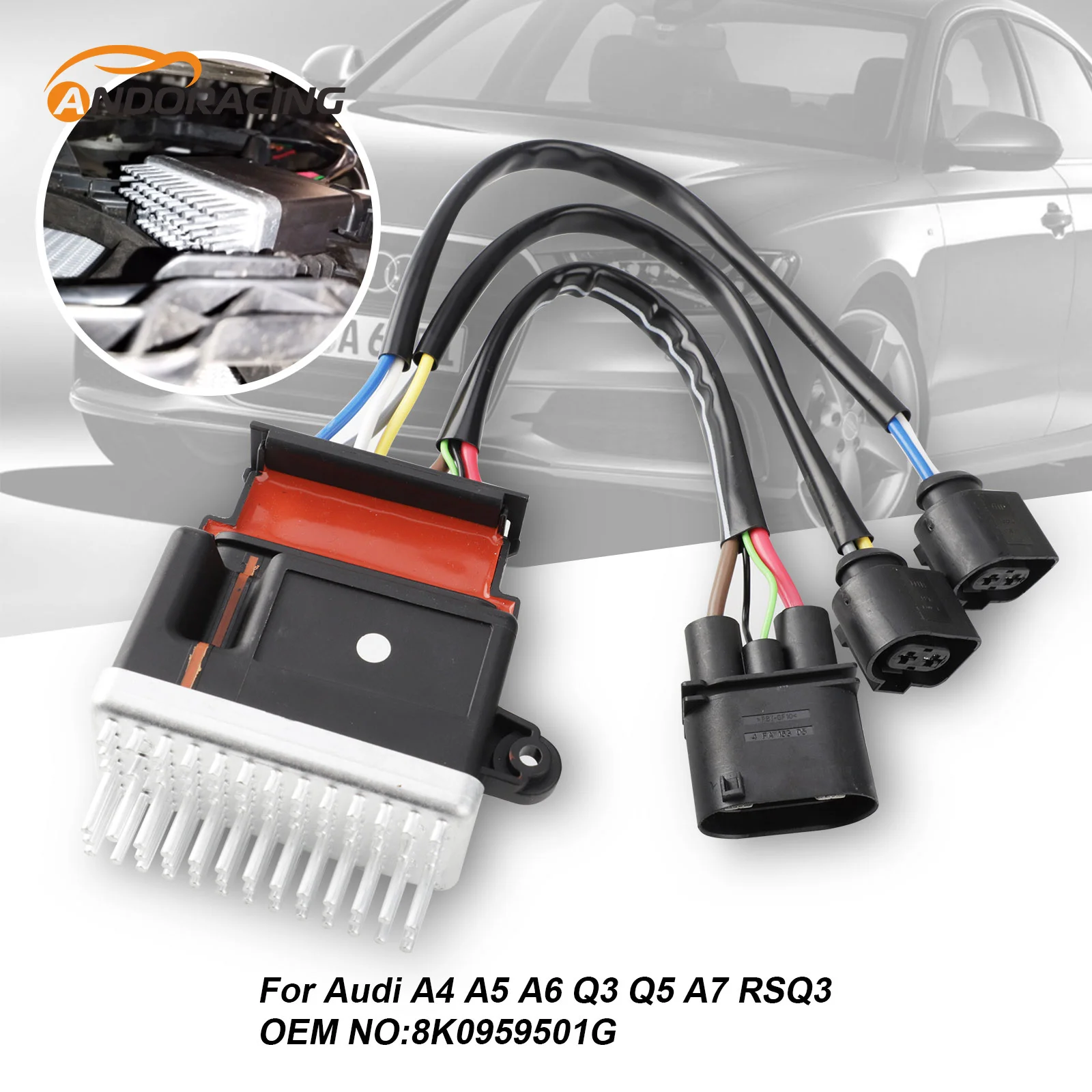 2009- A4 A5 A6 Q3 Q5 A7 RSQ3 New Engine Cooling Fan Control Module for Audi 8K0959501G