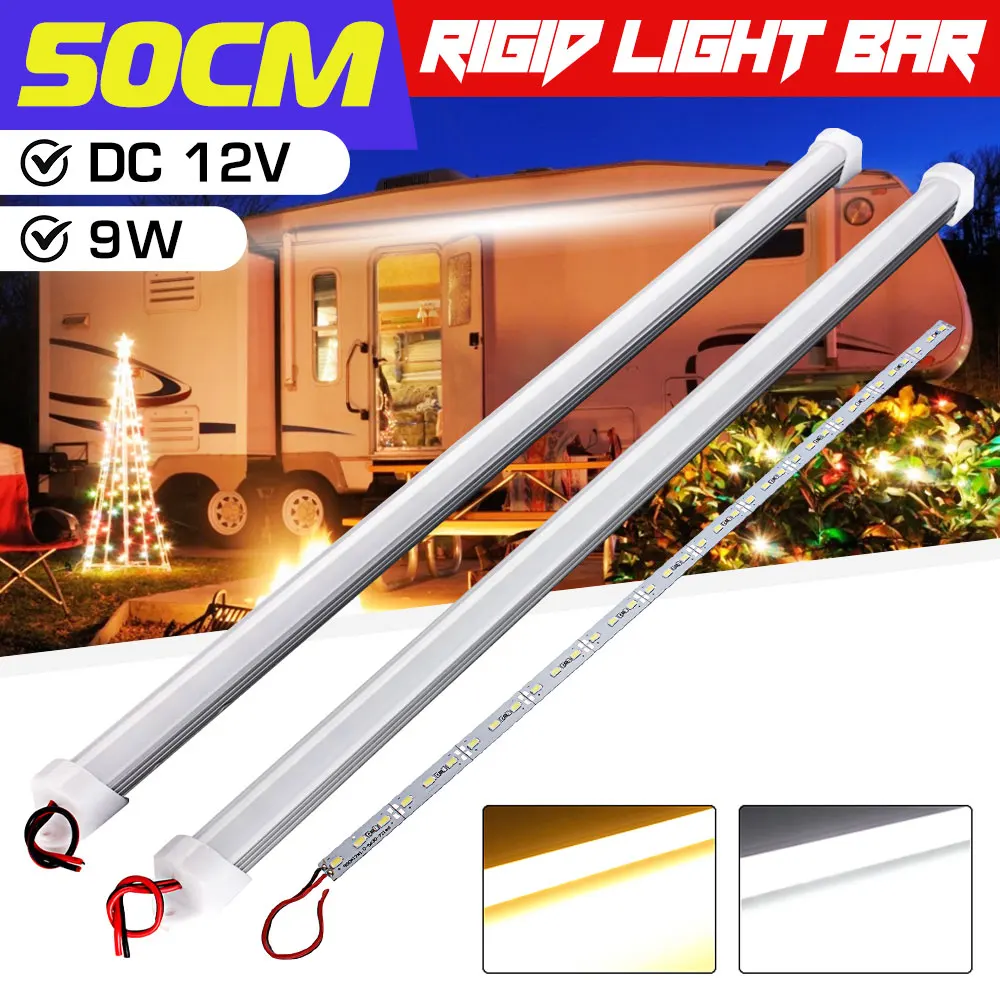 

50cm 9W 5630 36SMD LED Waterproof Rigid strip Cabinet Light Bar W/Cover US Lamp 12v Led Light Water Proof Led Strip Light