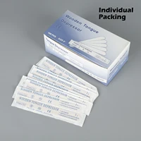 5/10/30/50/100PCS Disposable Tongue Depressor Wooden Tattoo Waxing Stick Individual Paper Pack Hair Removal Sticks Tattoo Tool 2