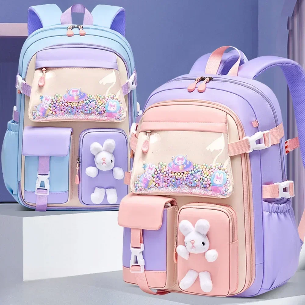2025 Primary School Girls' Schoolbag Kawaii Lightweight Children's Bag Waterproof Bags Colorful Travel Backpack Mochilas Gifts 2