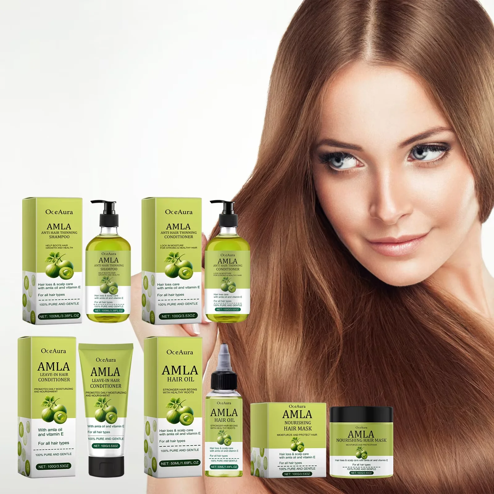 Original Amla Oil Hair Growth Moisturizing Smoothing Repair Damaged Dry Frizzy Ends Split Scalp Treatment Hair Mask Conditioner - Image 4
