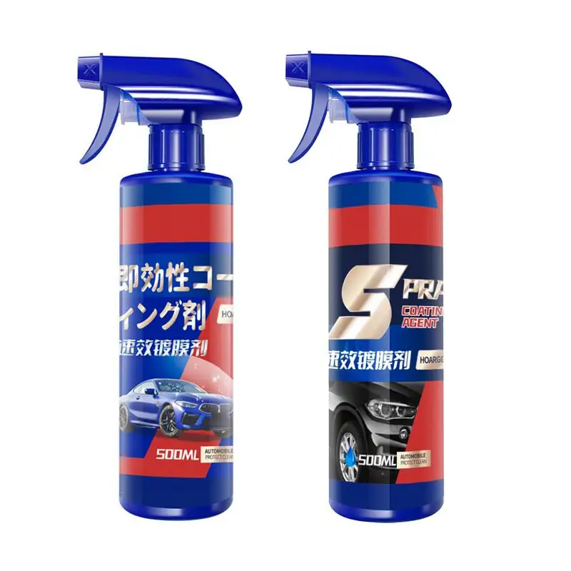 500ml Quick Coating Spray 3 In 1 High Protection Waterless Car Wash Ceramic Spray nano crystal plating agent For Cars Motorcycle spray gun
