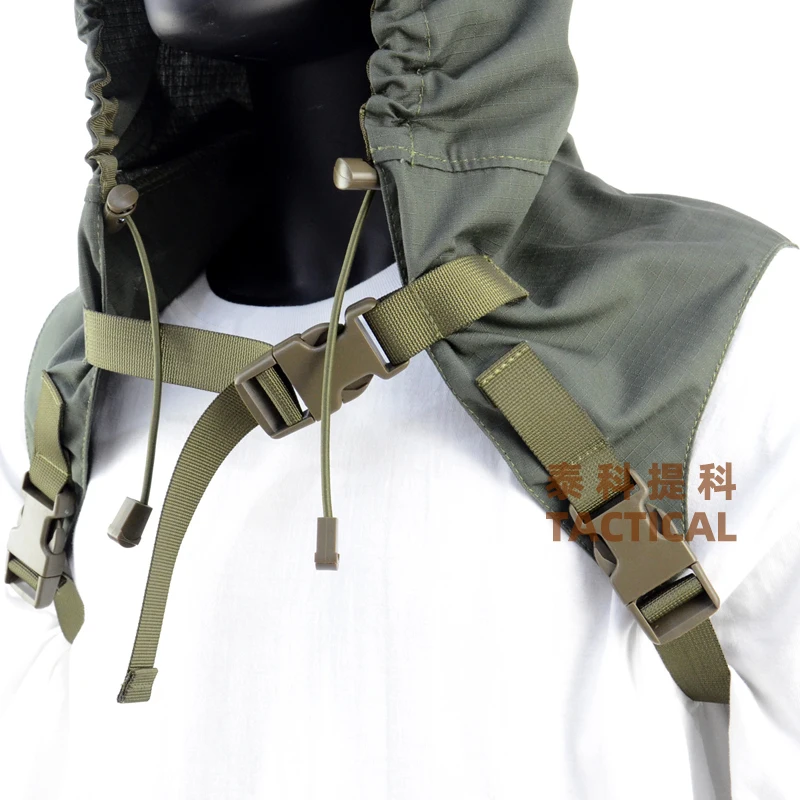 Leichter taktischer Ghillie-Anzug Bequemer Angriff Ghillie-Anzug All-Terrain-Tarn anzug Helm Tarn bezug – Detail 5