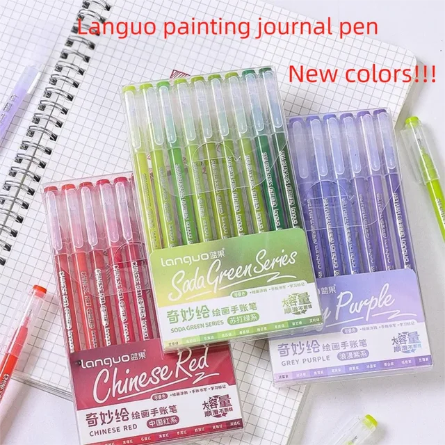 Languo 45/9 Colors Morandi Gel Pen Students Diary Scrapbook Painting DIY Gel Pen Set Color Drawing Art Markers School Supplies 1
