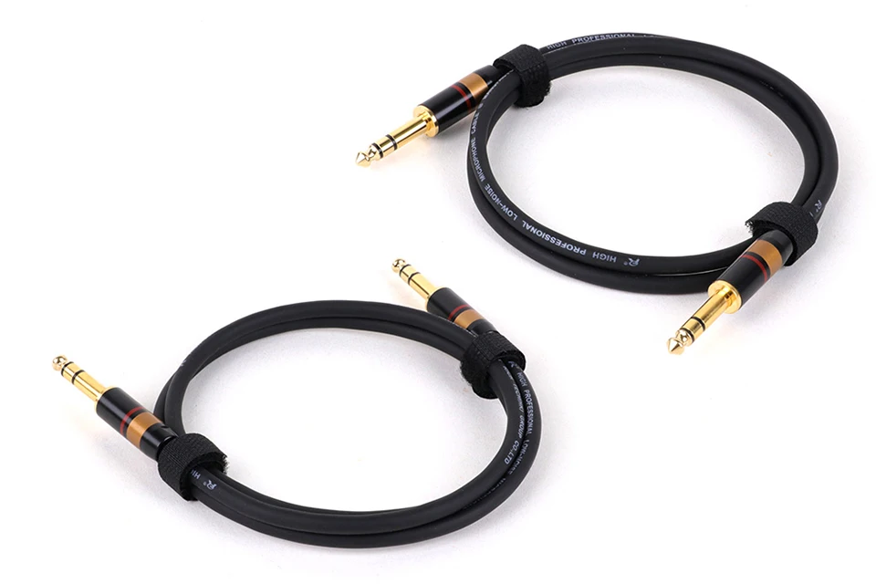 1PC 1/4'' TRS Gitarre Patch Kabel 6,35mm Stecker Stereo Vergoldet Jack Audio Ausgewogene Kabel für elektrische Gitarre Bass Tastatur Mixer – Detail 8