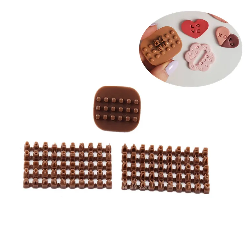 Mini Alphanumeric Stamping Set Polymer Clay Soft Pottery DIY Earrings Decoration Jewelry Cutting Molds Printing Tools