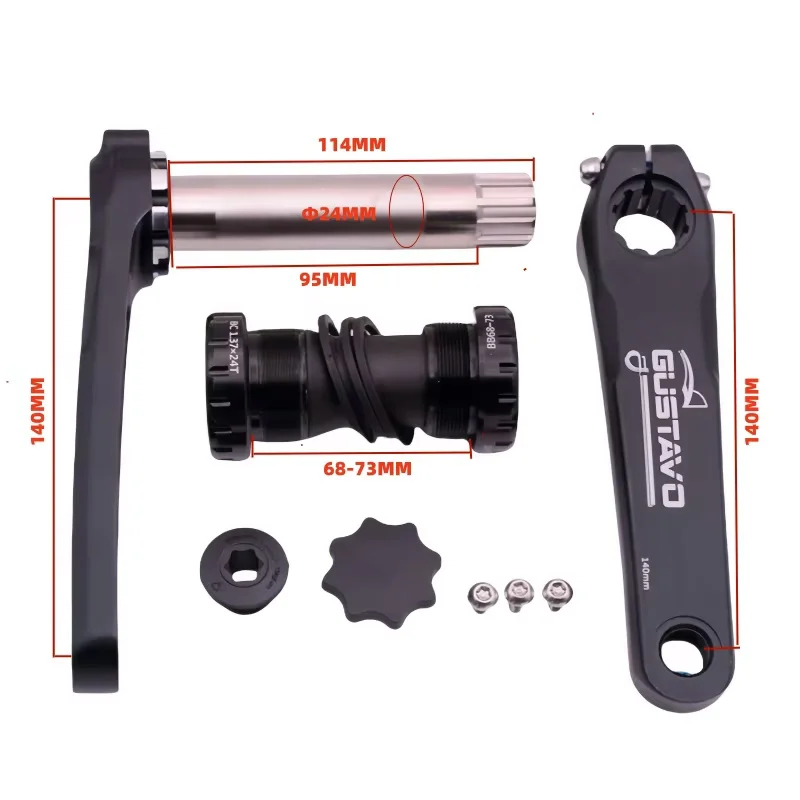 Pédalier VTT enfant, manivelles 110/127/140/150/155/160 mm pour vélo