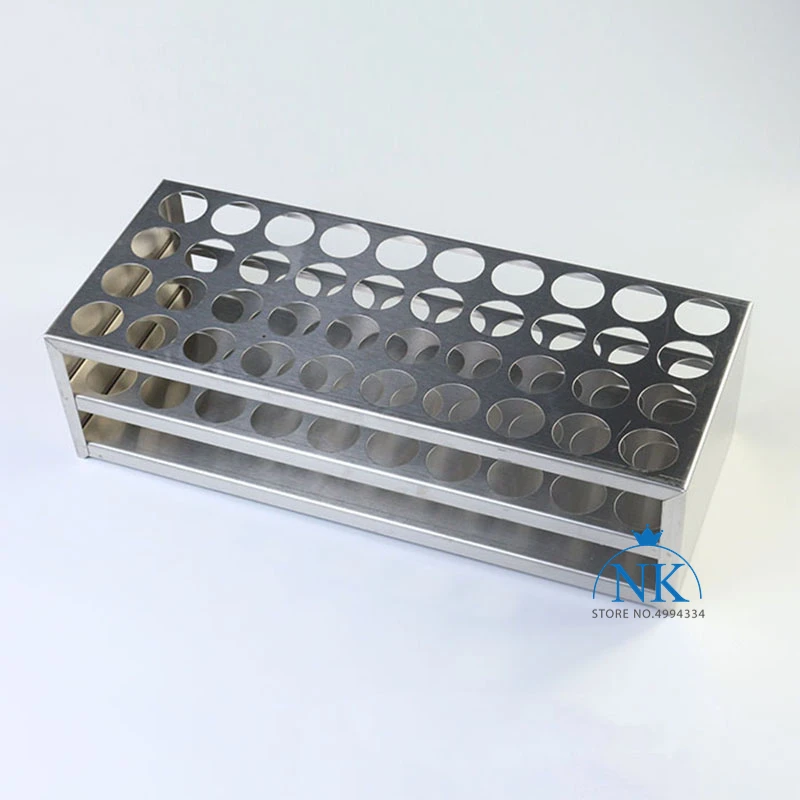 1Pcs Lab Rvs Reageerbuis Houder Colorimetrische Buis Rack Centrifugebuis Stander Voor School Experiment