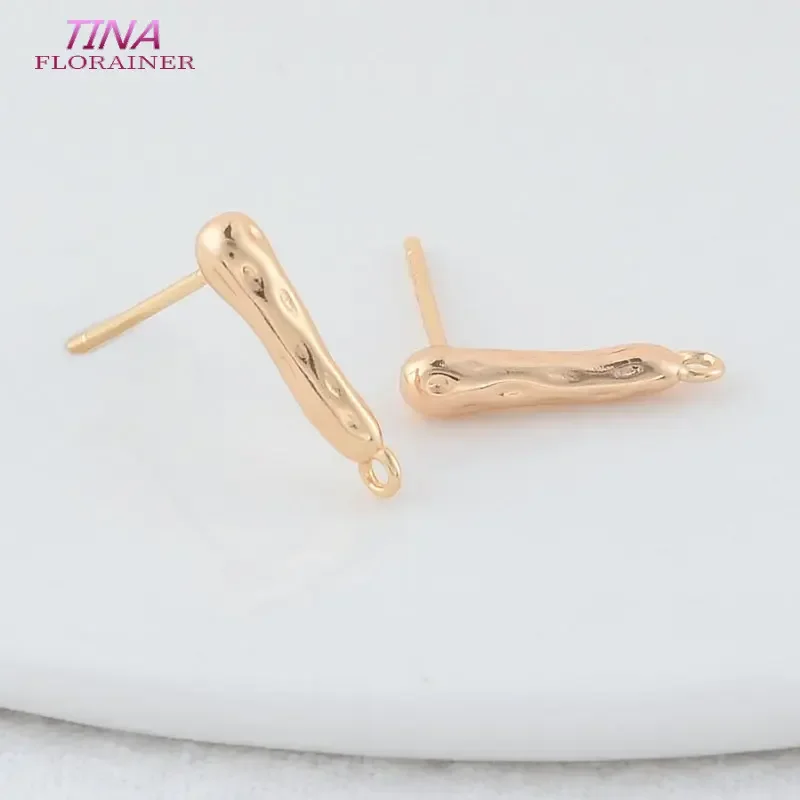 3*14,5mm 14 Karat vergoldet Messing Stick Ohr stecker hochwertige DIY DIY Schmuck machen Suche Zubehör