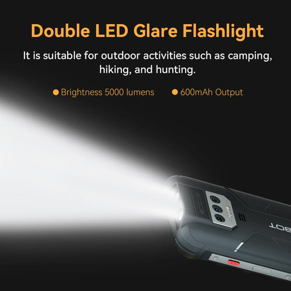 Cubot KingKong Power Waterproof Rugged Smartphone Android 13 8GB+256GB Mobile Phone 10600mAh 33W Fast Charge 6.5