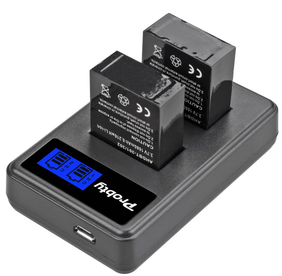 Batterie Gopro Hero 8 Chargeur Gopro Hero 3 Batteries GoPro Hero3/Hero3 - Lot De 2 - 1100mAh - Li-ion Batterie Gopro Hero 9 Batterie Velo Electrique