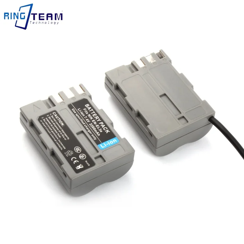 2X EN-EL3e Replacement Batteries + Travel/Car Charger For Nikon DSLRs – Compatible With D70, D80, D90, D200, D300, D700