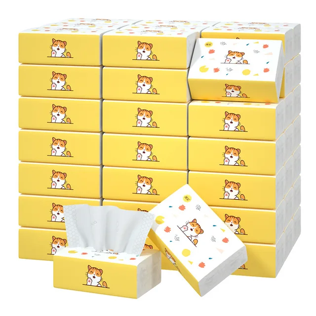 3 Packs/set MINISO Cute Cartoon Cat Hand Pumping Tissue Small Package of  Portable Tissue Log Flexible Paper Towel 120sheets/pack - AliExpress