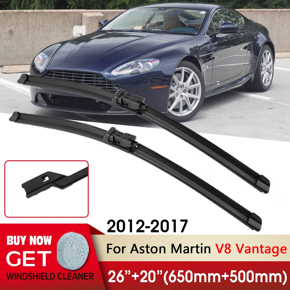 Spazzole Anteriori Tergicristallo Auto 26 "+ 20" Per Aston Martin V8 Vantage 2012-2017 Fit Pulsante Anteriore Tergicristalli Accessori Auto