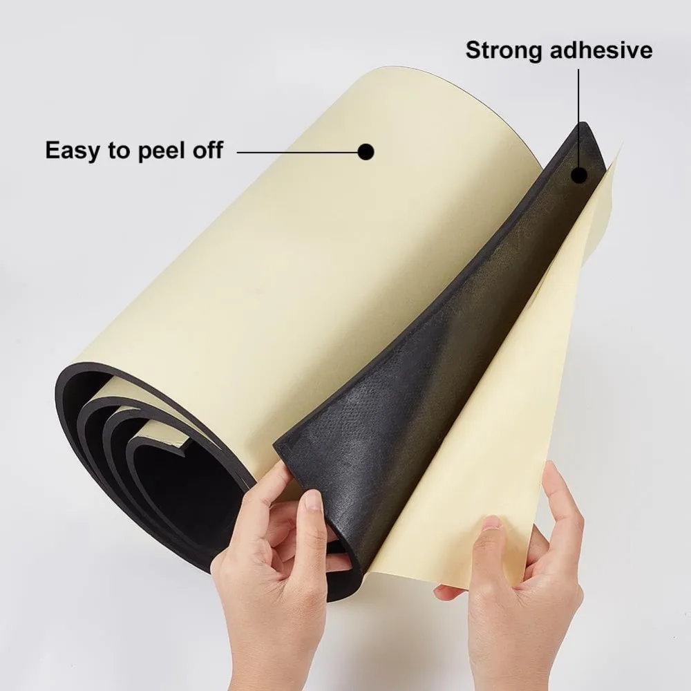 70x11.8 inch 6mm Thick Self Adhesive EVA Foam Roll Waterproof for Furniture Protecting Gap Filling