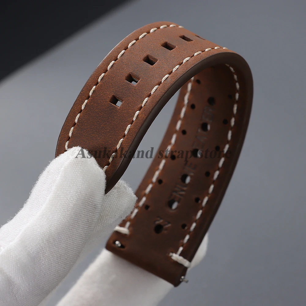 Premium Leather Watchband with Butterfly Buckle - Universal Size Range Bracelet