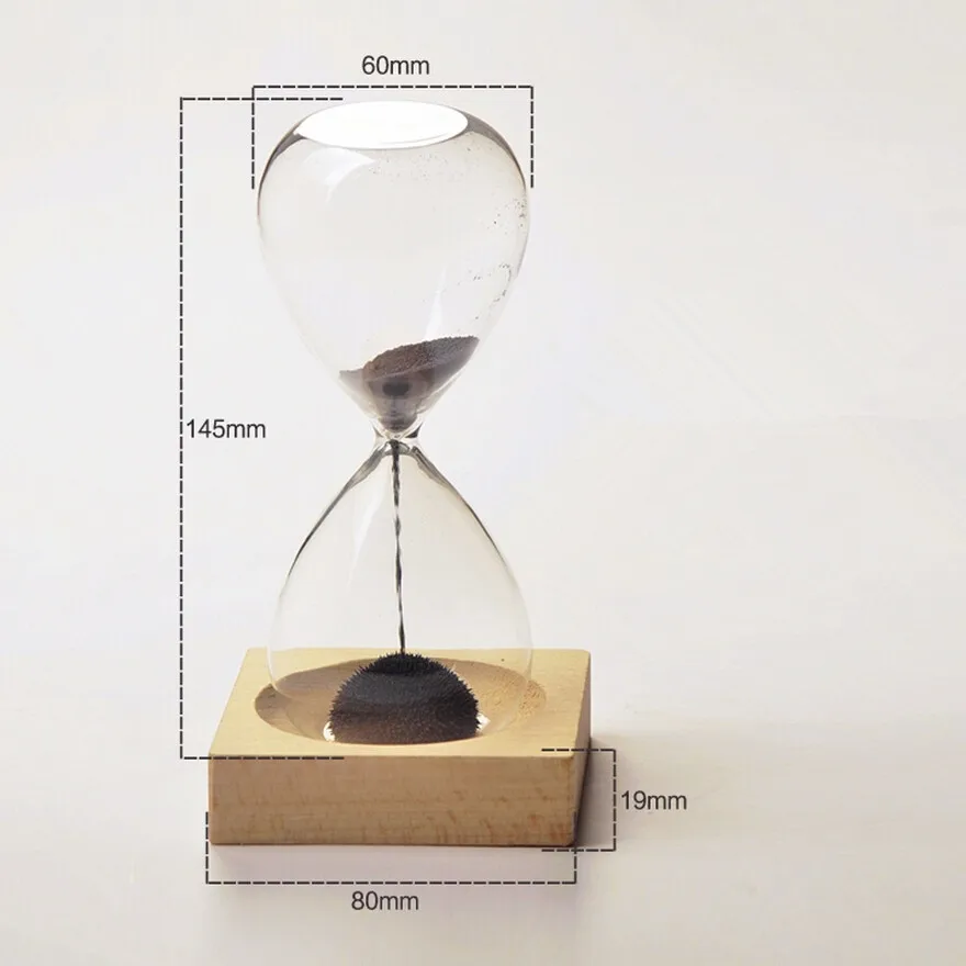 Sand Timer Liquid Hourglass Timer Colored Hourglass Magnetic Hourglass Worker Hand Blown Sand Sand Clock Timer Decorative Crafts Valentine's Day Christmas Gift Stress Relief Toys