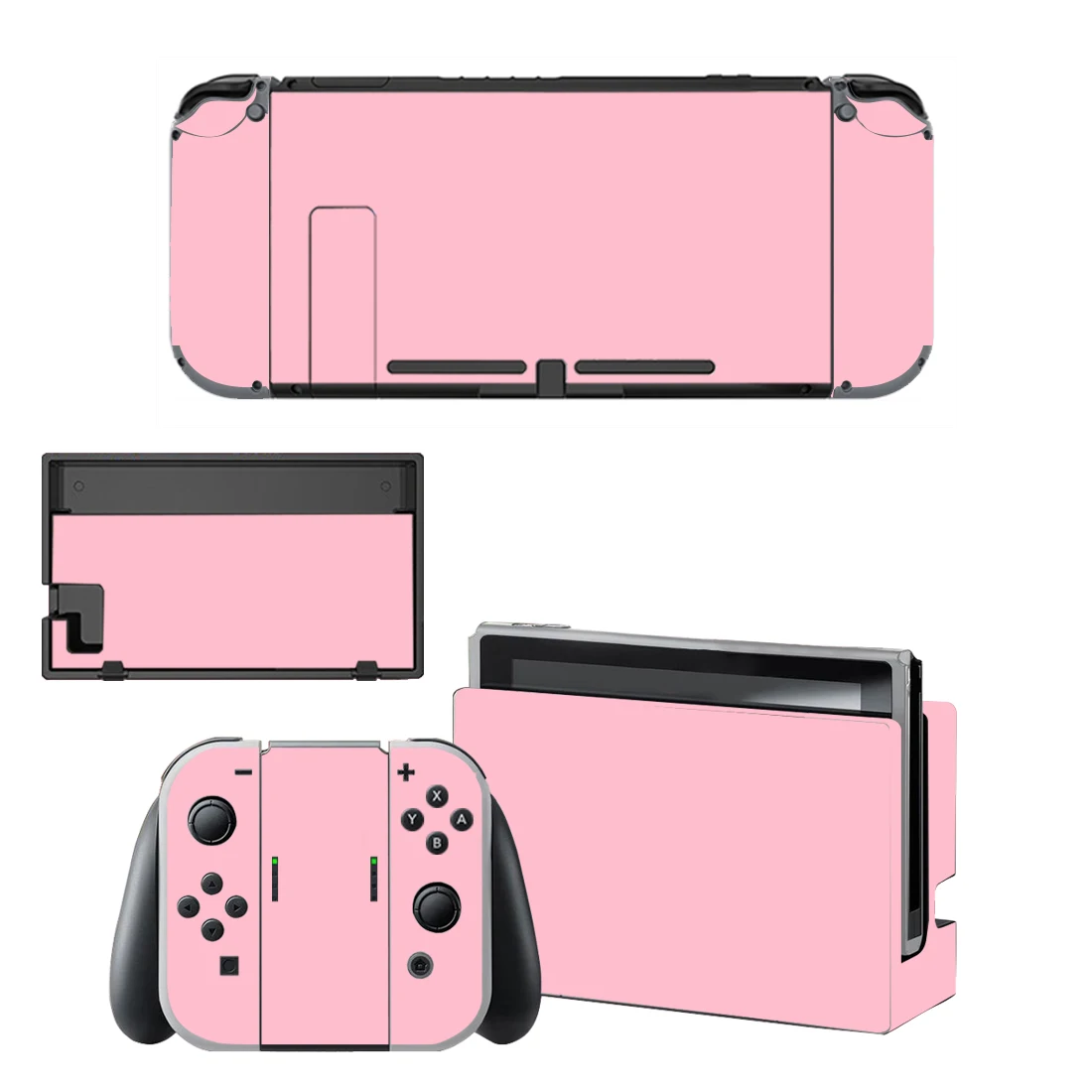 Vibrant Pure Pink-Purple Vinyl Skin Set for Console, Controller, and Stand