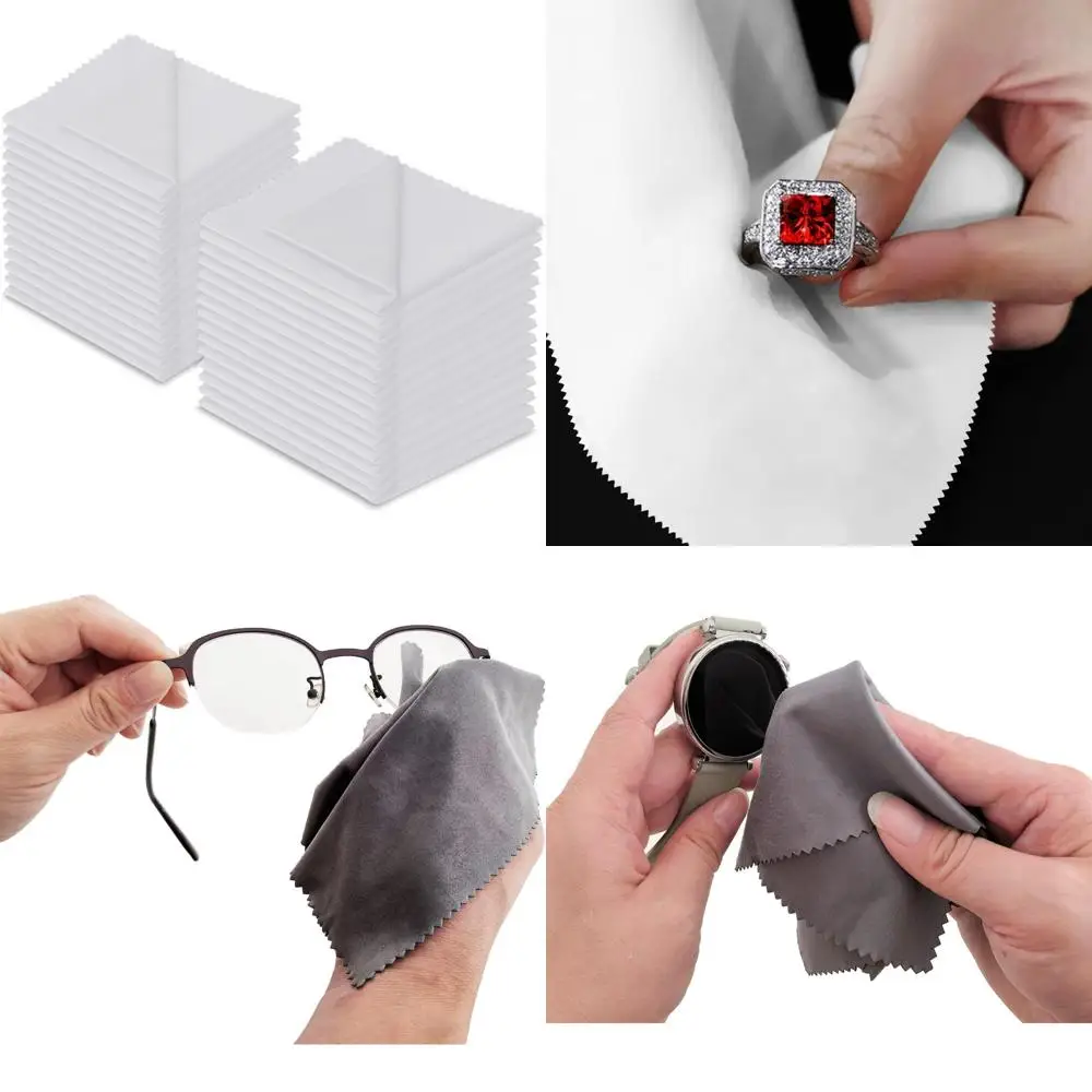 White Microfiber Eyeglass Cleaning Cloth for Electronics and Glasses