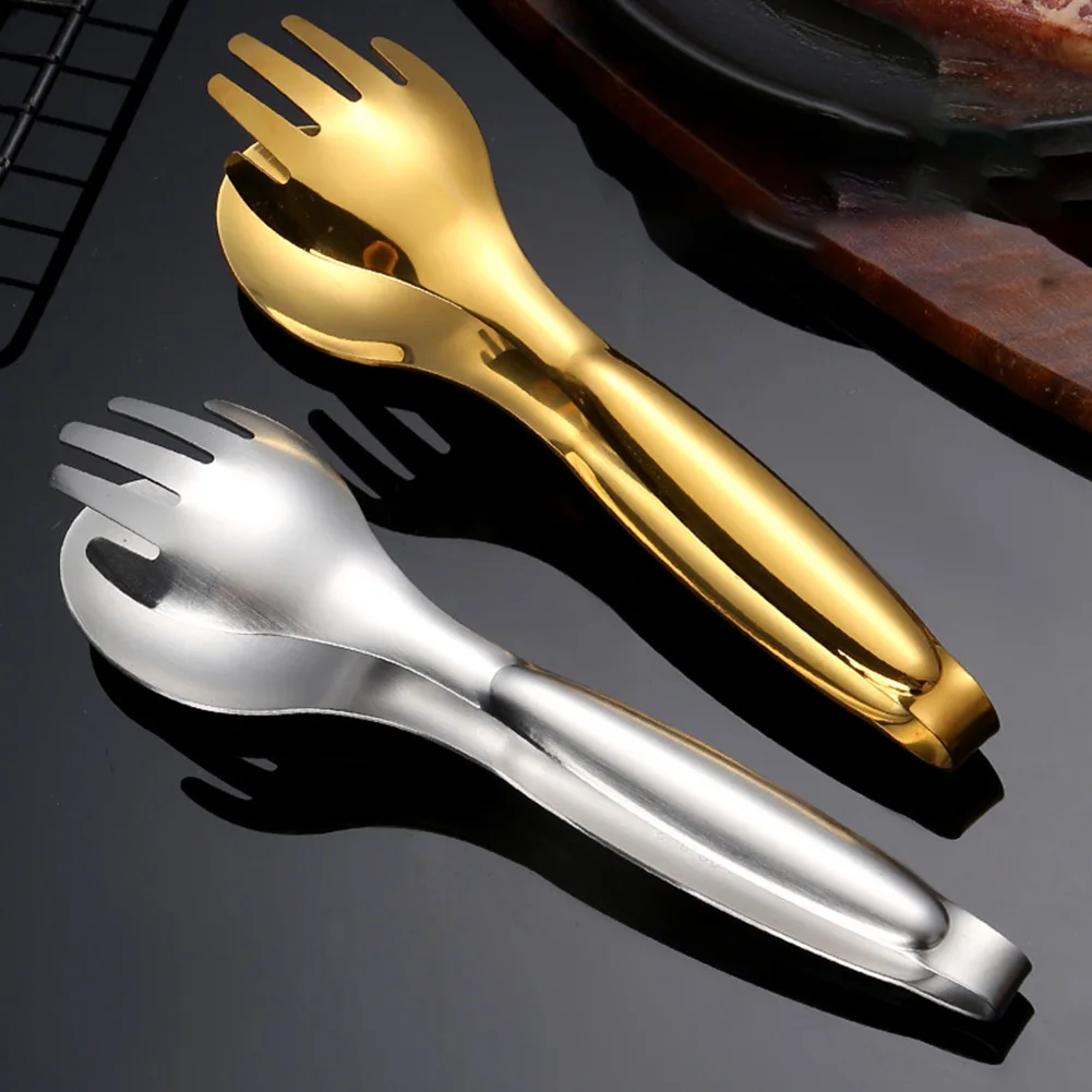 

Kitchen Tools BBQ Food Clip Non-Slip Stainless Steel Food Tongs Meat Salad Bread Serving Tongs For Barbecue Kitchen Cooking