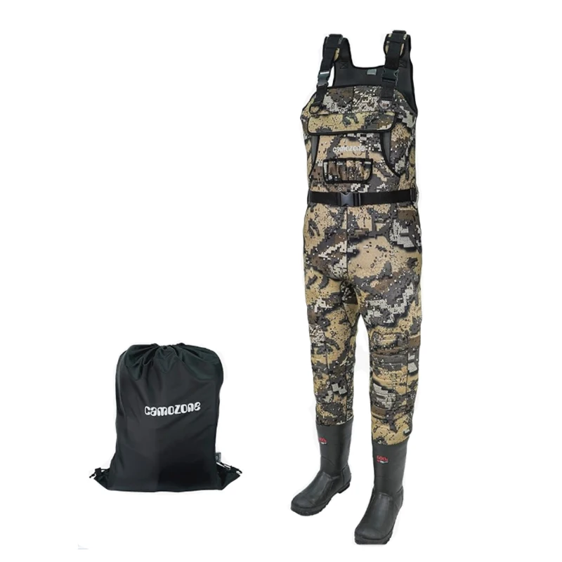 Army Green Camouflage Lightweight Breathable Waterproof Neoprene Chest Wading Fly Fishing Set