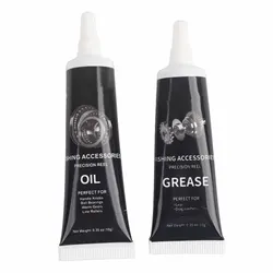 Premium Fishing Reel Lubricant Set - Oil & Grease for Optimal Reel Maintenance (Black)