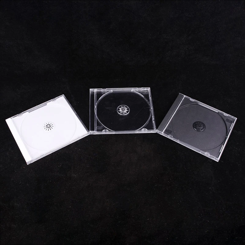 Translucency CD Jewel Case With Clear Tray Plastic Dust Protection Case Capacity 1/2 Discs Anti-scratch CD Protective cd dvd storage case