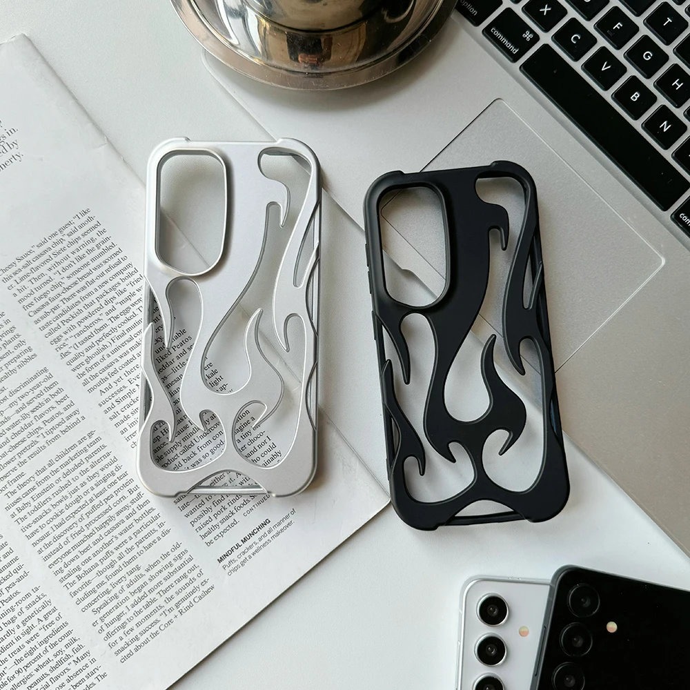 Luxury Matte Flame Shockproof Soft Silicone Phone Case