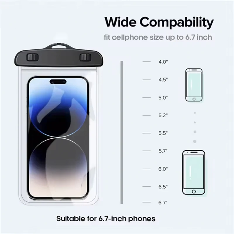 Waterproof Phone Case Universal Underwater Phone Protector Pouch PV Cover for iPhone 15 14 13 Pro Max