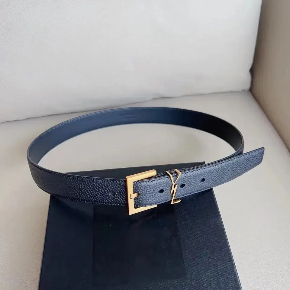 

2023 Women Belts New Leather Simple Metal Buckle Belt Girls Dress Jean Pants Waistband Belts for Lady Luxury Designer Brand