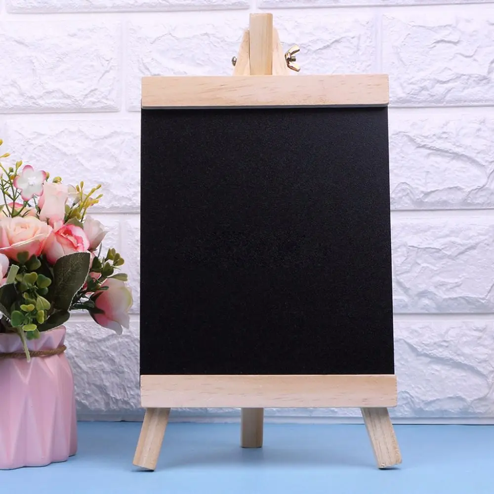Kids Drawing Writing Desktop Message Black Chalk Blackboard Wooden Boards Pine Wood Easel Chalkboard