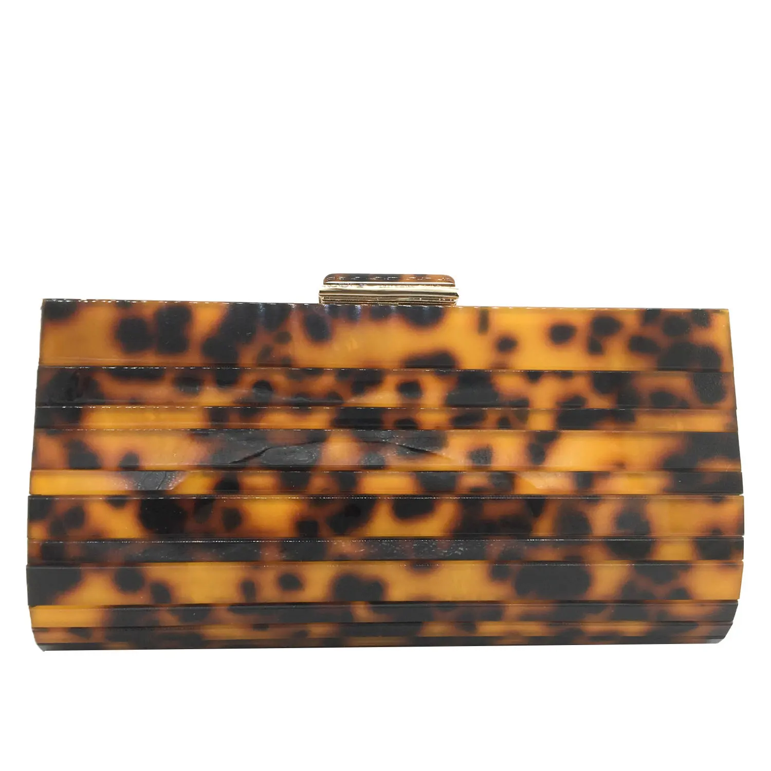 

24x12.5CM Clutch Bag Retro Clutch Bag Leopard Print Acrylic Women Clip Envelope Envelope Bag Evening Bag L1329