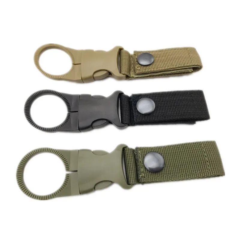 Water Bottle Holder Carabiner Belt Clip Carabiner Clips Tactical Buckle Webbing Buckle Hook Water Bottle Holder Clip Outdoor Military Nylon EDC Climb Carabiner Belt Backpack Hanger Camp